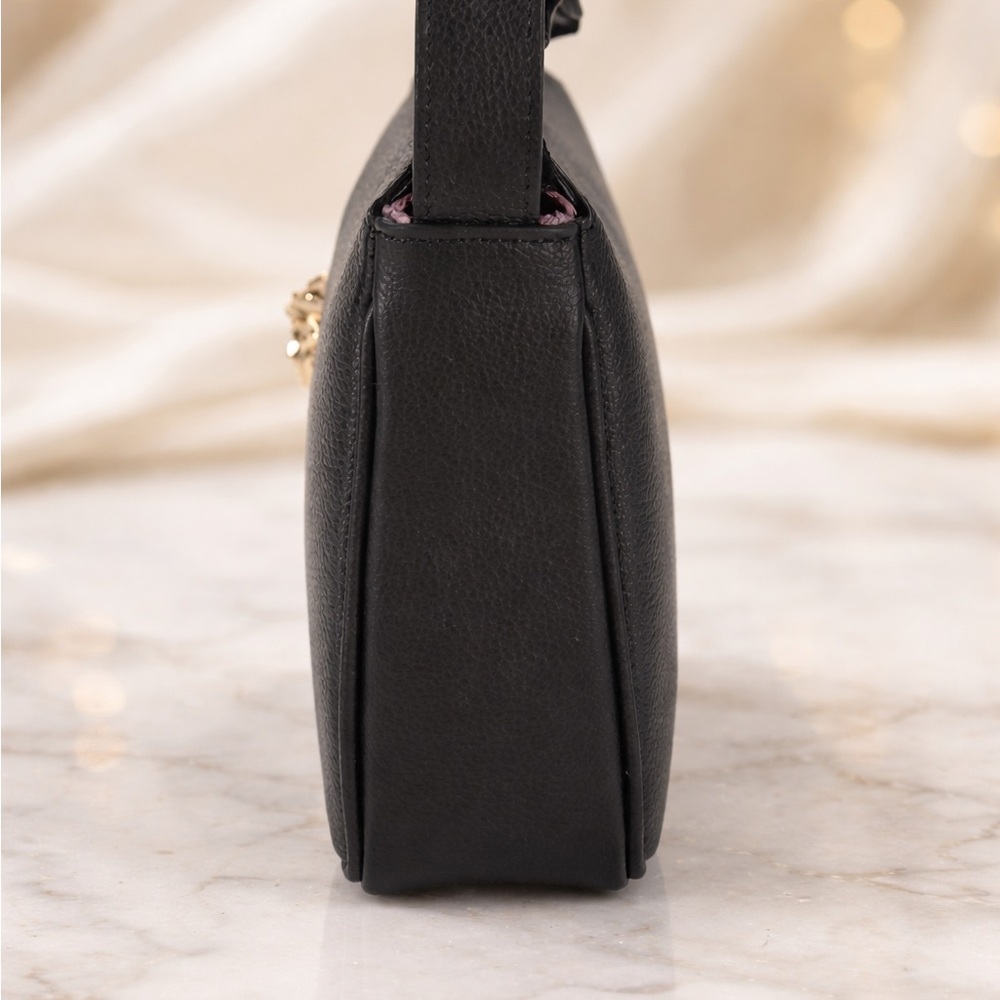 Versace Grained Calfskin Leather Shoulder Bag with Gold Medusa - Picture 9 of 17